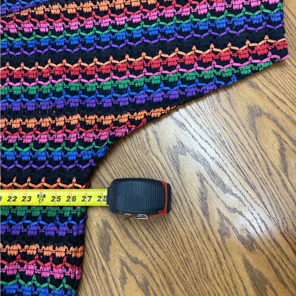 VTG Oscar Re La Renta Ribbon Crochet Open Cardigan Women’s M 90s Oversized Boho - Picture 6 of 9